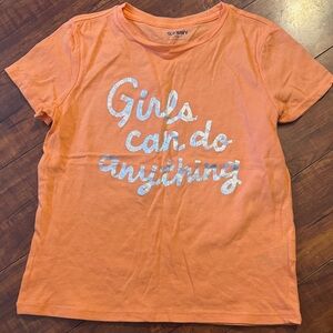 Old Navy Kids' Bright Orange Tee with Inspiring Print